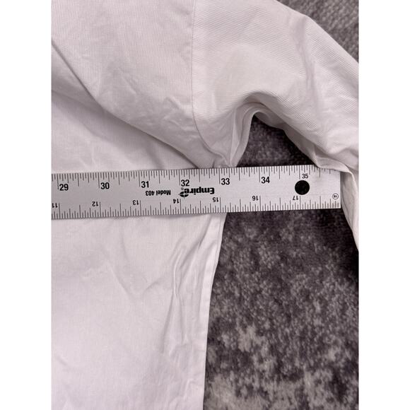 Planet Lauren G Top OS One Size Womens White Asymmetrical Collar Oversize Shirt - Picture 4 of 8